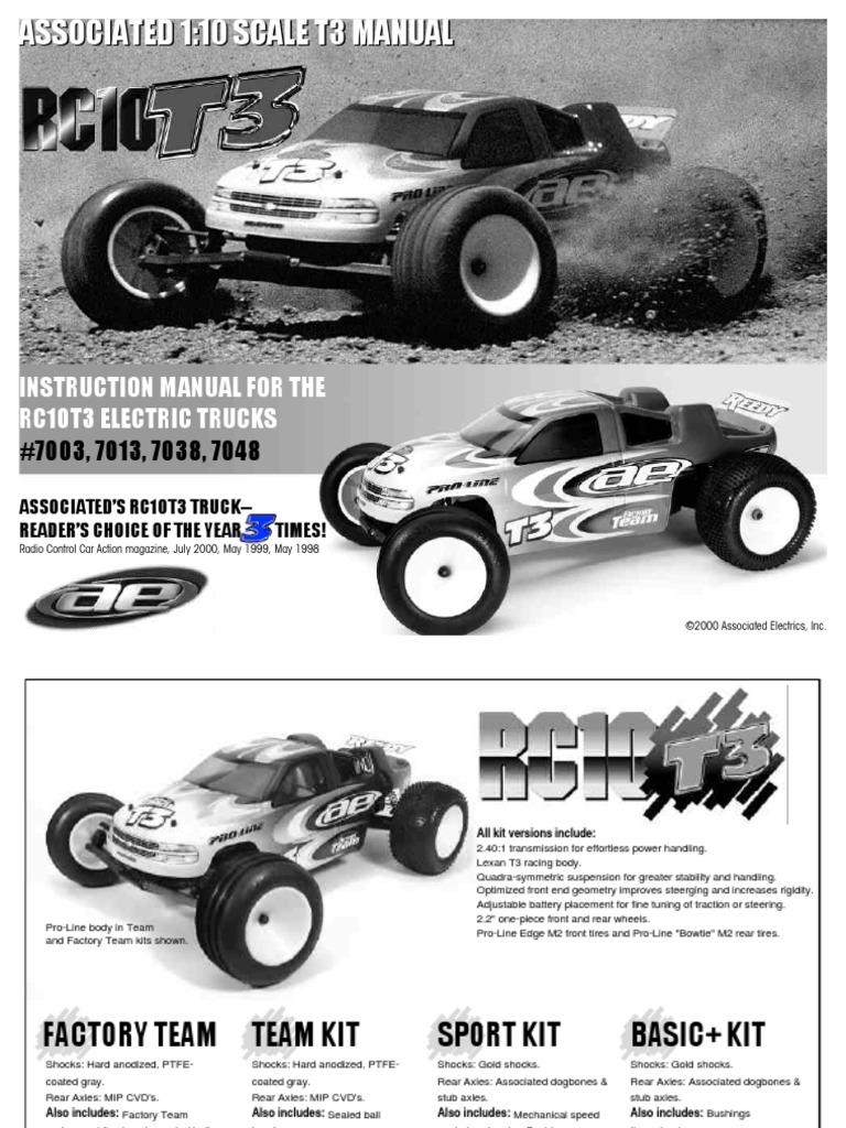 Ae RC10T3 | PDF | Screw | Axle