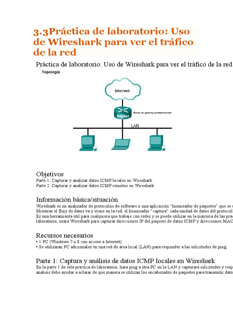 Análisis de Tráfico ICMP con Wireshark | PDF | Arquitectura de internet ...