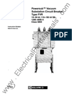 Powersub Vacuum Substation Circuit Breaker, Type FVR: 15-38 KV, 110-150 KV BIL, 1200-4000 A Class 6065