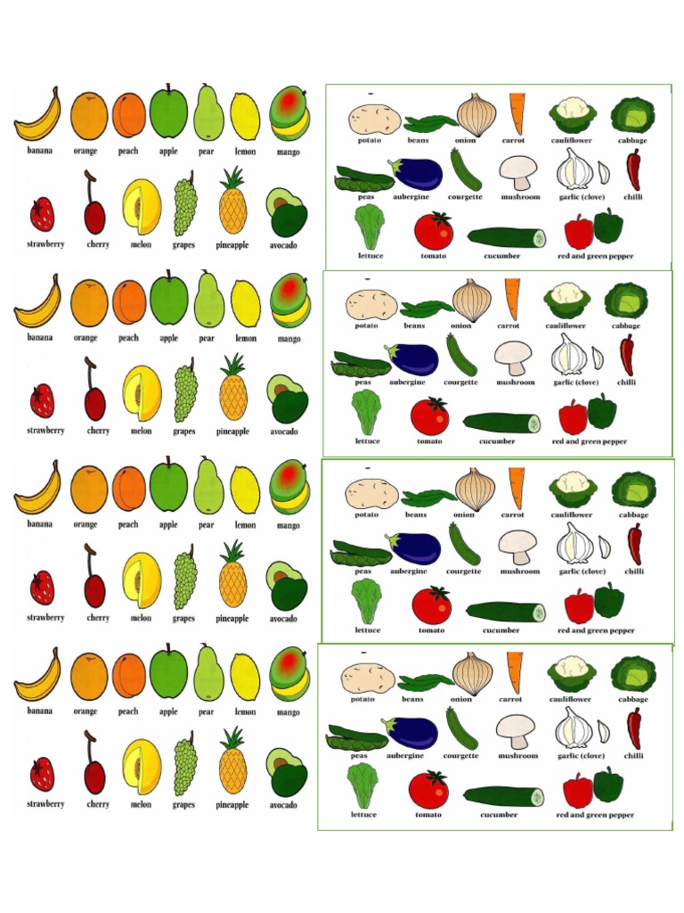 Fruits and Vegetables PDF