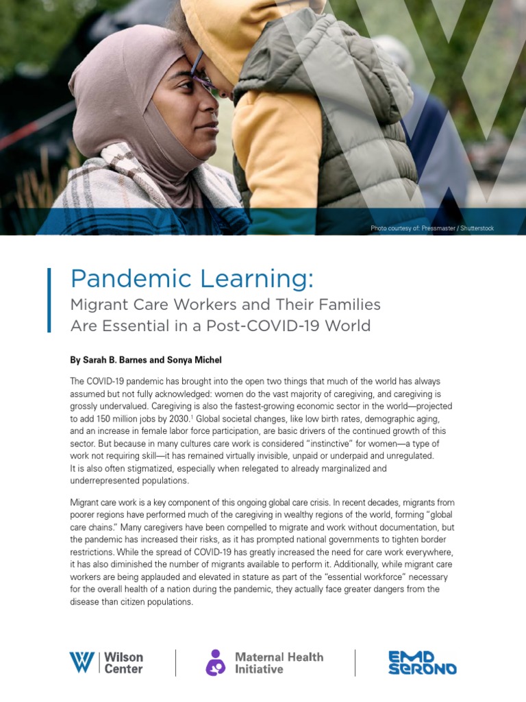 Pandemic Learning: Migrant Care Workers and Their Families Are ...