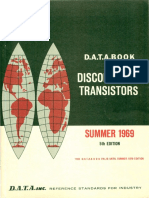 D.A.T.A.BOOK of Discontinued Transistors 5th Ed. 1969