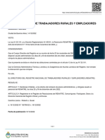 REGISTRO NACIONAL DE TRABAJADORES RURALES Y EMPLEADORES Resolución 7088/2022