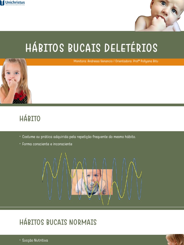 Hábitos Bucais Deletérios em Crianças | PDF | Artes Linguísticas e ...