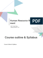 HRM Course Outline & Syllabus