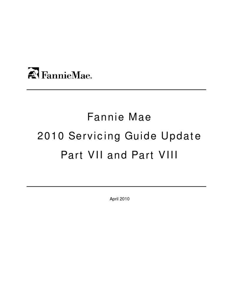 Fannie Mae Servicing Guide | PDF | Mortgage Backed Security | Foreclosure