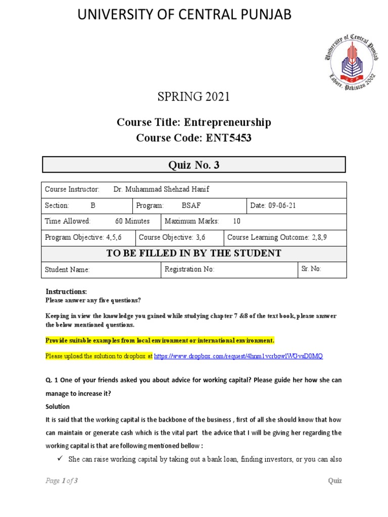 Quiz 3 PDF Sole Proprietorship Economies