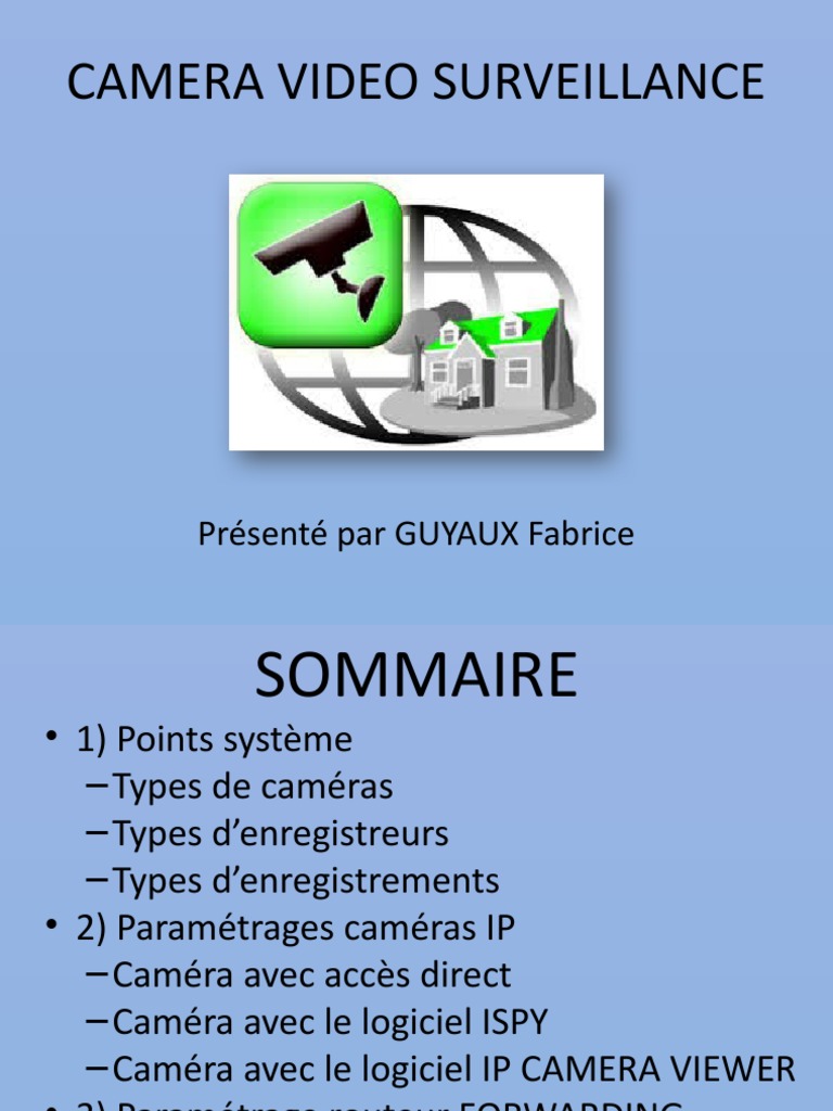 Installation de Caméras de Surveillance PDF Informatique — free download