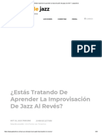 ¿Estás Tratando de Aprender La Improvisación de Jazz Al Revés - Jazzadvice