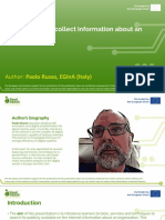 M104B - How To Collect Information About An Organization: Author: Paolo Russo, Egina (Italy)