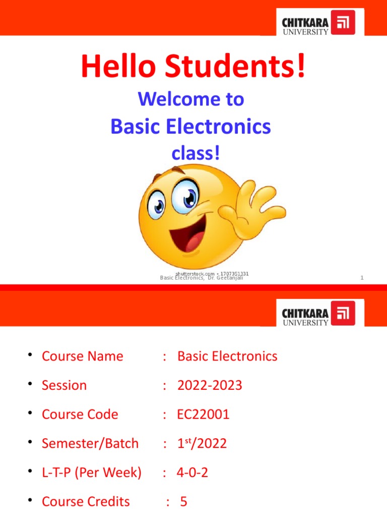 Introduction to electronics familiarization with basic electronic