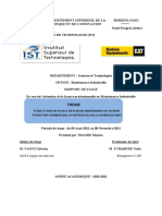 Etude Et Mise en Place D'un Plan de Maintenance Du Système D'injection Common Rail