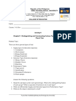 Activity 5 - Chapter 5 - Distinguishing and Constructing Various Paper-and-Pencil Test