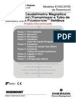 Sistema de Caudalímetro Magnético Da Rosemount (Transmissor e Tubo de Caudal) Com F Fieldbus