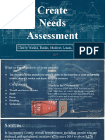 Create Needs Assessment