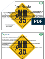 Certificado NR 35