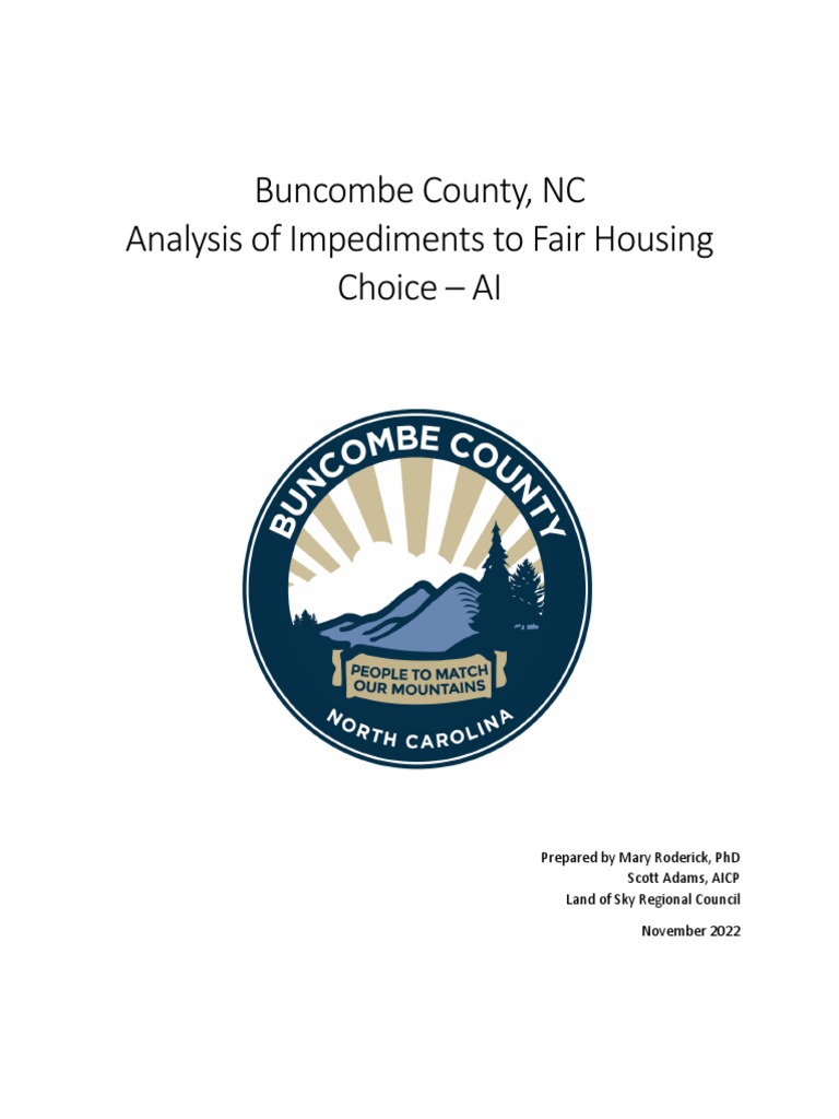 County, NC Analysis of Impediments To Fair Housing Choice 2022