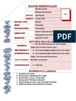 SÍNTESIS CURRICULAR - Elianyer Del Carmen Barreto