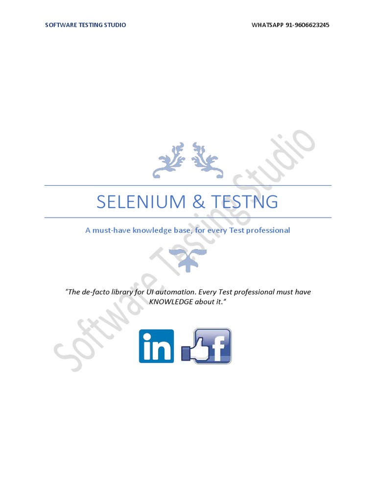 Essential Selenium & TestNG Guide | PDF | Software Development ...