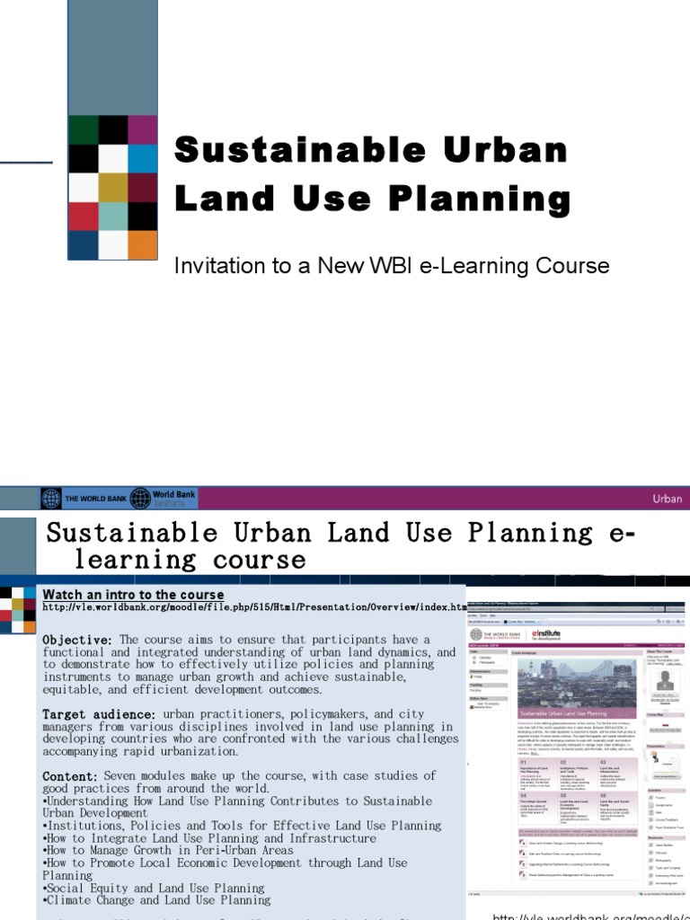 Mansha Chen Sustainable Urban Land Use Planning Course PDF Sustainability Educational