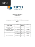 Accounting & Finance Assignment 1 - Updated 2.0