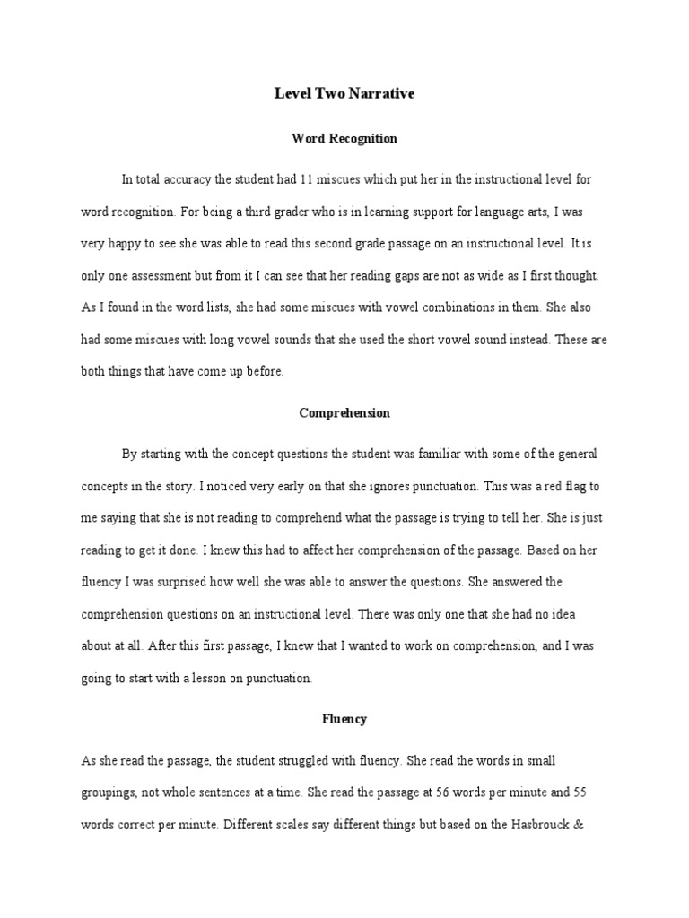 Qri Narrative Passage | PDF