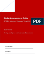 BSBITU306 - Design and Produce Business Documents - Student Assessment Guide - V1.1