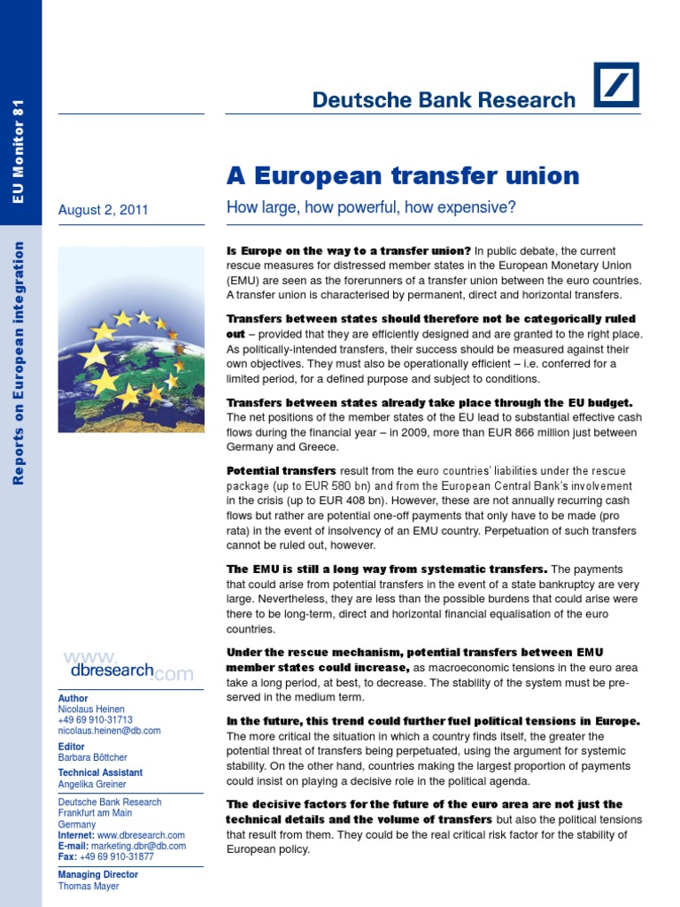 DB a+European+Transfer+Union +How+Large,+How+Powerful,+How+Expensive ...