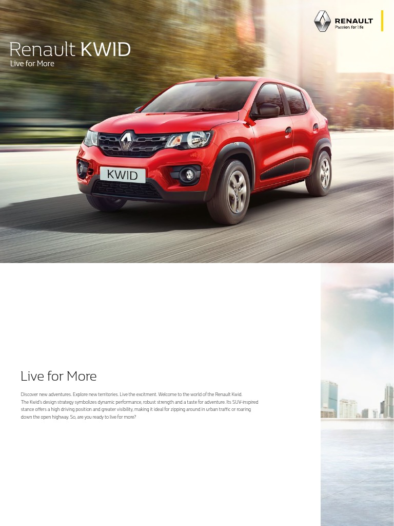 KWID Brochure TZ B PDF Manual Transmission Renault