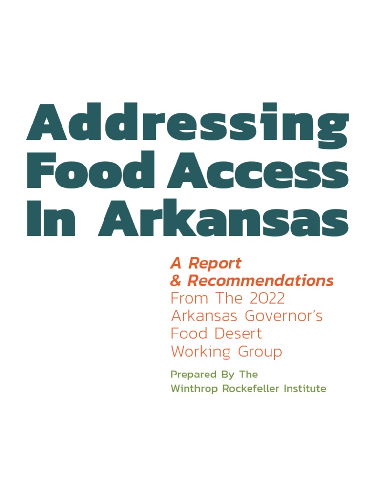 Addressing Food Access in Arkansas | PDF | Supplemental Nutrition ...