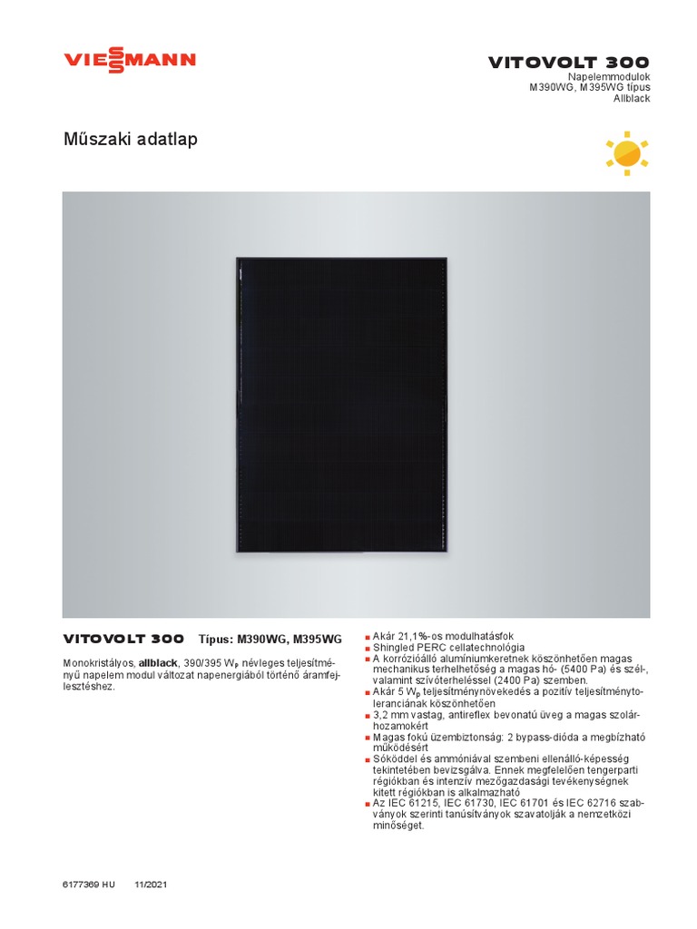 Viessmann Vitovolt M390WG-hu | PDF