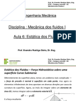 MecFlu I - Aula 6 - Estática Dos Fluidos