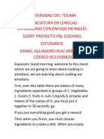 Script of PBL Cooking Proyect