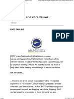 The Vision and Core Values European Air Transport Command
