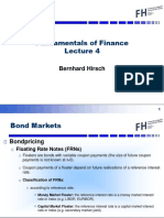 Fundamentals of Finance Lecture 4 - Bond Markets FRNs and Corporate Bonds