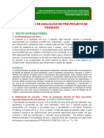 Parametros de Avaliação Do Pré Projeto de Pesquisa