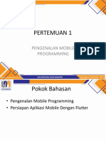 Pertemuan 1: Pengenalan Mobile Programming