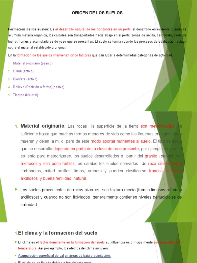 Origen de Suelos | PDF | Suelo | Arcilla