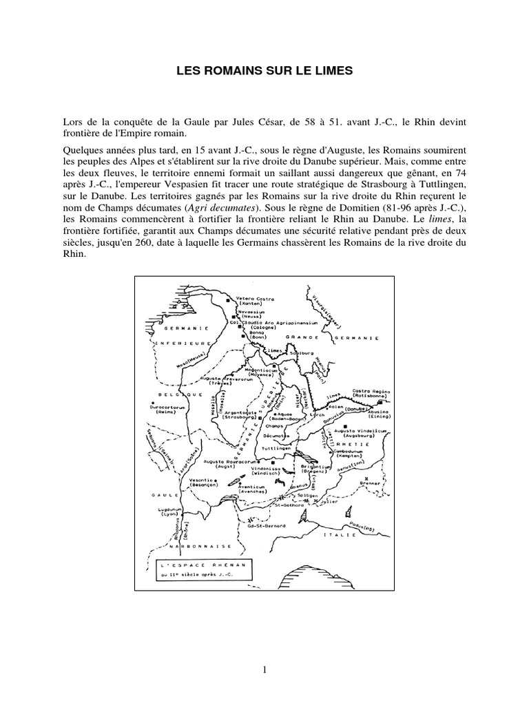Les Limes Romains en Germanie | PDF | Empire romain | Rome antique