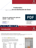 Problema Optimización de Closet GPO. 4 (NRC 6922)