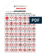 Placas de sinalização e advertência nas vias