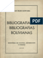 Bibliografia de Bibliografias Bolivianas: Juan Siles Guevara