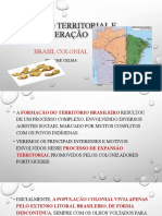 EXPANSÃO TERRITORIAL E MINERAÇÃO NO BRASIL COLONIAL