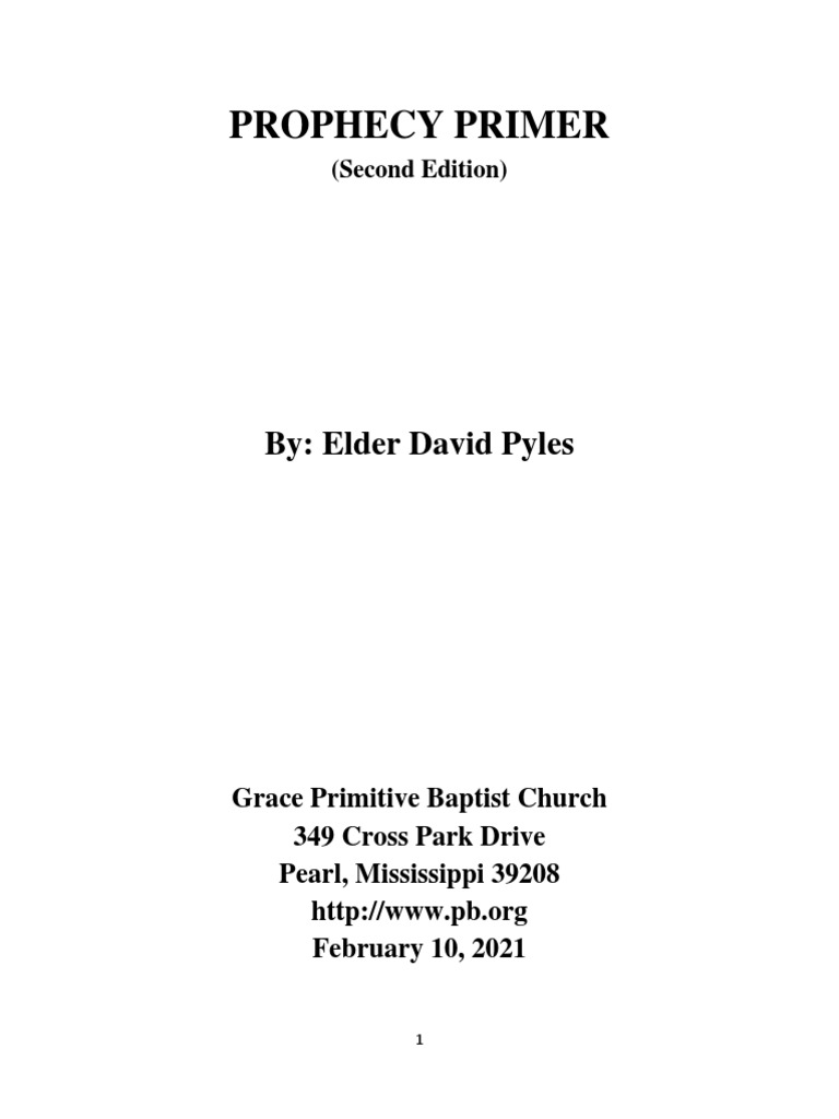 Prophecy Primer Pdf Jesus Bible Prophecy