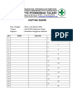 Daftar Hadir Puskesmas Talawi