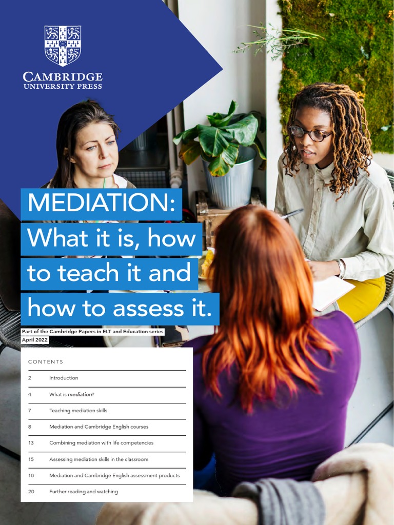 Teaching and Assessing Mediation Skills | PDF | Teaching Method | Thought