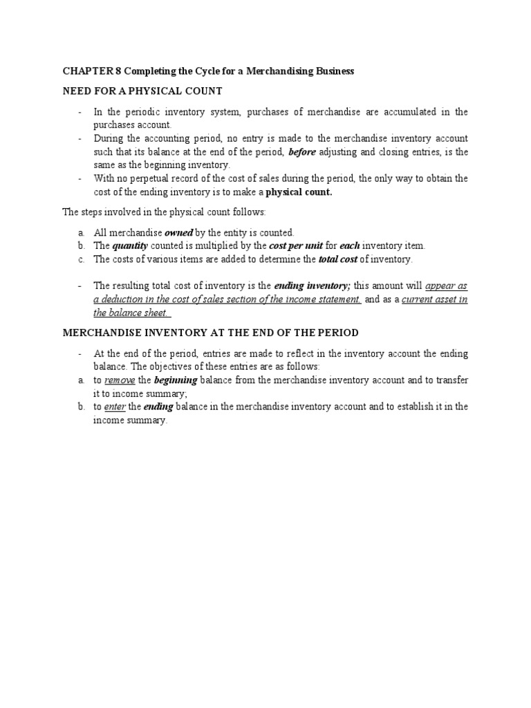 Physical Inventory Count Process | PDF