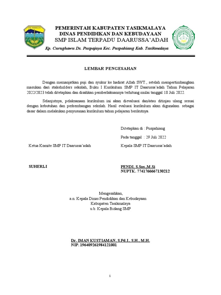 Contoh Lembar Pengesahan Dokument 1 PDF