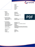 SV SCHOOL APPLICATION FORM