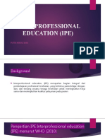 Interprofessional Education (Ipe)